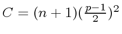 $ C = (n+1) (\frac{p-1}{2})^2$