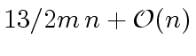 $ 13/2 m\, n + {\cal O}(n)$