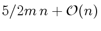 $ 5/2 m\, n + {\cal O}(n)$