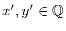 $ x' , y' \in {\mbox{${\mathbb{Q}}$}}$