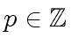$ p \in {\mbox{${\mathbb{Z}}$}}$