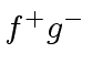 $ f^+ g^{-}$