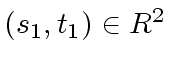 $ (s_1, t_1) \in R^2$