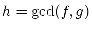 $ h = {\gcd}(f,g)$