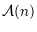 $ {\cal A}(n)$