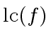 $ {\rm lc}(f)$