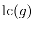 $ {\rm lc}(g)$