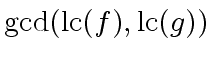 $ {\gcd}({\rm lc}(f), {\rm lc}(g))$