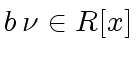 $\displaystyle b \, {\nu} \in R[x]$