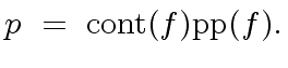 $\displaystyle p \ = \ {\rm cont}(f) {\rm pp}(f).$