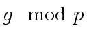 $ g \mod{p}$