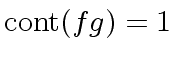 $ {\rm cont}(fg) = 1$