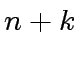 $ n + k$
