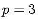 $ p=3$