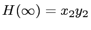 $ H(\infty) = x_2 y_2$