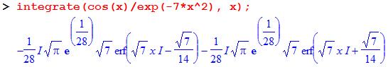 Example of computer algebra integration