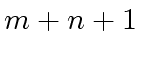 $ m+n+1$