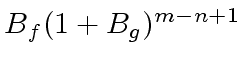 $ B_f (1 + B_g)^{m-n+1}$
