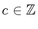 $ c \in {\mbox{${\mathbb{Z}}$}}$