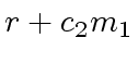 $ r + c_2 m_1$
