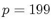 $ p =199$