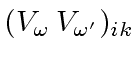 $ (V_{\omega} \, V_{{\omega}'})_{ik}$