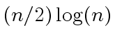 $ (n/2) \, {\log}(n)$