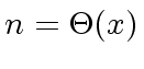 $ n = {\Theta}(x)$