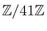 $ {\mbox{${\mathbb{Z}}$}}/41{\mbox{${\mathbb{Z}}$}}$