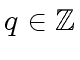 $ q \in {\mbox{${\mathbb{Z}}$}}$