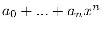 $ a_0+...+a_n x^n$