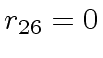 $ r_{26} = 0$