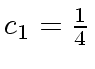 $ c_1 = \frac{1}{4}$