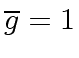 $ \overline{g} = 1$