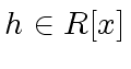 $ h \in R[x]$