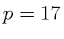 $ p = 17$