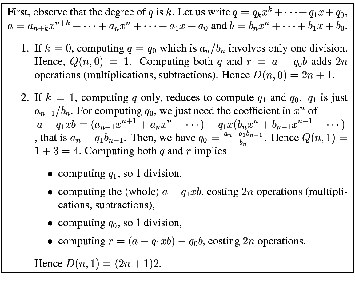 \fbox{
\begin{minipage}{13 cm}
First, observe that the degree of $q$\ is $k$.
Le...
...tions.
\end{itemize} Hence $D(n,1) = (2n +1) 2$.
\end{enumerate}\end{minipage}}